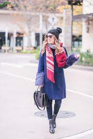 Winter Outfit Ideas Cute Navy Fur Coat Styled For A Chilly Day Holiday Outfits Christmas Party Outfit Work Winter Outfits For Work