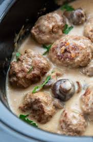 Honey garlic meatballs 1/2 cup brown sugar 1/3 cup honey 2. Crock Pot Meatballs With Creamy Mushroom Gravy The Kitchen Magpie