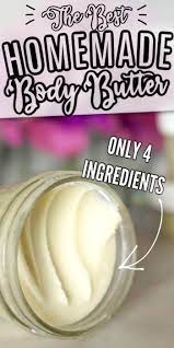 Diy Homemade Body Butter Only 4 Ingredients Recipe Homemade Body Butter Body Butter Recipe Homemade Body Butters Recipe