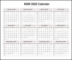 Anzac day, 25 april, is one of australia's most important national occasions. Nsw Calendar 2020 With Holidays Australia