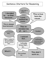 How to start a reasoning sentence. Sentence Starters For Reasoning Teaching Resources