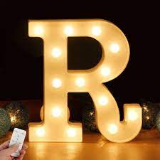 Leuchten & lampen jetzt online kaufen. Light Up Letters For Wall Decor Marquee Led Letter Lights Alphabet Light Up Letter Sign With Remote Control For Switch Timer Dimmable For Bedroom Wedding Party Birthday Christmas Decoration Letter R Buy Online In