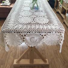 39 X63 Rectangular Tablecloth Hand Crochet Table Cloth Oblong Country Living Floral Table Cover Lace Table Topper For Home Decoration Table Cloth Crochet Tablecloth Crochet Tablecloth Pattern