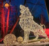 Large Christmas Outdoor Decorations - 3D LED King Lion