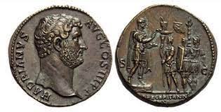 Emporer Hadrian Depicted On A Coin Circa 137 Ad Coins Ancient Coins Roman Coins