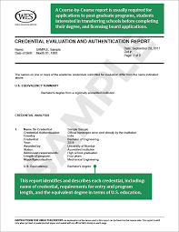 I knew that i wanted to go into accounting from day one, so i chose a university with a strong finance. About Wes Credential Evaluation World Education Services