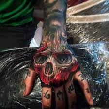 80 Skull Hand Tattoo Designs For Men Manly Ink Ideas