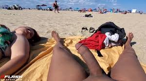 Hands free cum on the beach HD • Pornhex