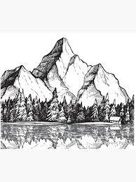 Scenic Mountain With Reflection In Lake Water Snowy Mountains Mountain Range Drawing Tapestry By Magnetic Pajama Mountain Drawing Architecture Drawing Art Landscape Drawings Wavesofpoetry you mufferfuckers☄️cant touch this wow. snowy mountains mountain range drawing