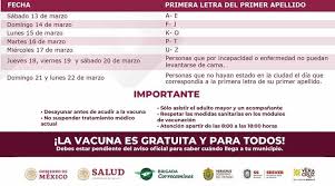 Orientaciones para la planificación y programación de la red. Acuda Al Modulo De Vacunacion Que Le Corresponde En Xalapa De Acuerdo A La Primera Letra De Tu Primer Apellido Salud