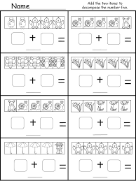 Next, place them in sheet protectors or laminate. Kindergarten Decomposing Worksheet Number 5 Kindermomma Com