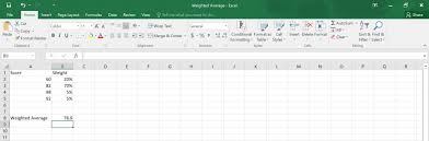 In microsoft excel, weighted average is calculated using the same approach but with far less effort because excel functions will do most of the work for you. How To Calculate Weighted Average In Excel