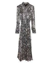 Massimo Dutti Women Snakeskin Print Dress With Tie Belt 6649 816 34 Eu Green