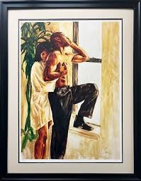 Alonzo Adams "Love Supreme" Hand Signed & # FRAMED Black Art