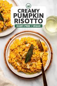 Creamy Pumpkin Risotto Dairy Free Vegan From My Bowl Recipe Pumpkin Risotto Pumpkin Risotto Vegan Easy Vegan Dinner