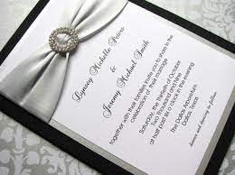Silver And Black Wedding Invitations Silver Wedding Invitations Silver Wedding Theme Bling Wedding Invitations