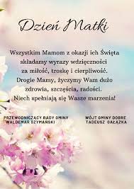 Dobra jak anioł, łagodna jak baranek, cierpliwa i pełna miłości. Zyczenia Na Dzien Matki Gmina Dobre
