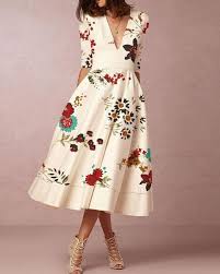 Printed Elegant Women Fashion Dresses In 2020 Elegant Maxi Dress Fall Fashion Coats Women S Fashion Dresses