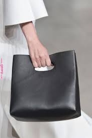 Top Handled Sally Lapointe Spring 2015 Deri Cuzdan Deri Canta Tote Canta