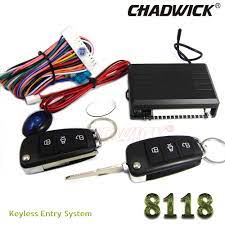 Flip Key Remote Keyless Entry System For Japnese Car 12v Central Lock Locking System With Led Indicator Chadwick 8118 Car Alarm Key System System Alarmsystem Cars Aliexpress