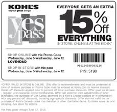 Kohls 15 Percent Off Printable Coupons Kohls Coupons Printable Coupons Kohls Printable Coupons