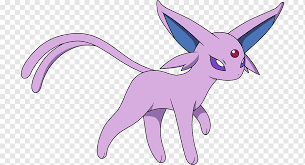 Hoopa has three gold rings: Rabbit Eevee Espeon Pokemon Evolution Rabbit Purple Mammal Animals Png Pngwing