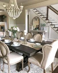 A silver vintage style dining table sits at the center of the space. 900 French Country Dining Ideas In 2021 French Country Dining Dining Room Decor Home Decor