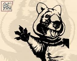 Quokka Svg Cricut Cute Australian Animal Marsupial Peeking Etsy Cute Australian Animals Australian Animals Quokka