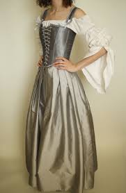Peasant Bodice Renaissance Corset In Silver Grey Dupioni With Renaissance Corset Renaissance Fair Costume Renaissance Clothing