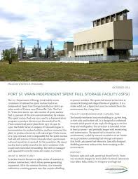 Maybe you would like to learn more about one of these? Fort St Vrain Independent Spent Fuel Storage Facility Idaho Cleanup