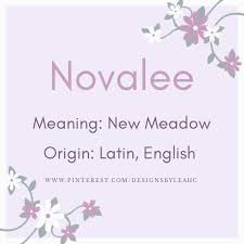 Novalee Girl Names With Meaning Baby Girl Names Irish Baby Names