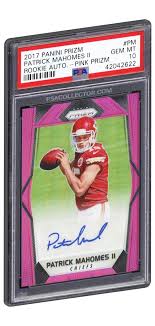 Bad news to pass along, as patrick mahomes has been ruled out for the rest of the chiefs' divisional round game against the browns with a concussion. 2017 Panini Prizm Patrick Mahomes Rookie Card Pink Rookie Auto Psa Gem Mint 10 Cards Nfl Football Cards Football Cards