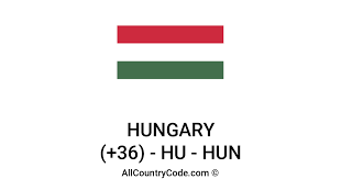 Hungary international dialing 36 is followed by an area code. Hungary 36 Hu Country Code Hun All Country Code
