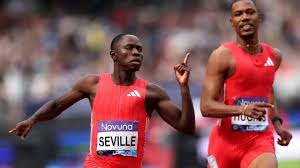 Noah Lyles loses to Oblique Seville for London Diamond League