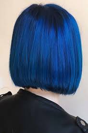 You can try out this electric color on your natural black hair; 50 Tasteful Blue Black Hair Color Ideas To Try In Any Season