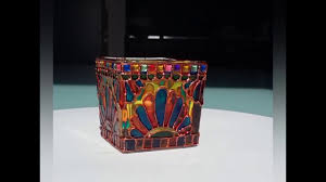 These attractive, subtle glass taper candle holders are perfect at the dinner table or at parties. Diy Candle Holder Painting On Glass Stained Glass Effect Youtube