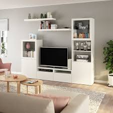 Ikea tv schrank rollen eichenfurnier lowboard fernsehtisch tisch bank 120x34cm. Besta Lack Tv Mobel Kombination Weiss Ikea Deutschland