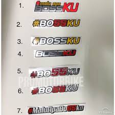 Mix & match this shirt with other items to create an avatar that is unique to you! Malu Apa Bossku Logo