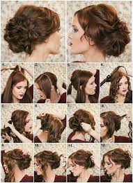 How i can style my curly hair with easy steps at home image source : How To Make A Fancy Bun Diy Hairstyle Alldaychic Hair Styles Hairstyle Diy Hairstyles