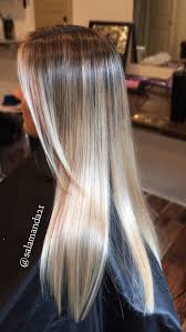 If your skin has cooler undertones and you want to rock a classic blonde bombshell hairstyle, using a warm honey blonde as a base can be a great way of making this light. High Contrast Platinum White Pearl Blonde Balayage Ombre Pearl Blonde Balayage Straight Blonde Hair Straight Brunette Hair