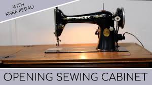 Maybe you would like to learn more about one of these? Singer 66 Sewing Machine Opening And Closing Cabinet 40 With Knee Pedal Attachment Youtube
