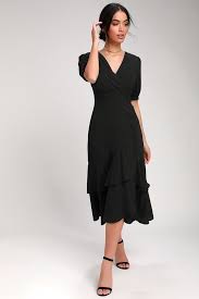 Made My Day Black Button Up Short Sleeve Midi Dress Midi Short Sleeve Dress Deco Dress Black Women Fashion