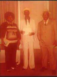 MY GRANDMA HELEN HAMPTON MOSS, GRANPA GEORGE LESTER MOSS AND MY UNCLE KEITH  MOSS -CENTRAL HIGH SCHOOL GRADUATION.