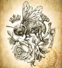 Queen bee tattoo | best tattoo ideas gallery. Queen Bee And Rose Tattoo Design