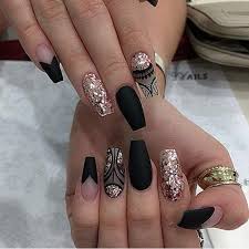Black And Gold Nails Coffin 100 Sweet Nails Gold Rose Gold Black And Gold Jewels Chrome Coffin Nails Designs Rose Gold Nails Gold Nail Art