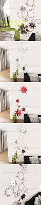 diy creative fashion spring nature circle flower backdrops 3d mirror wall stickers home decor liv home decor mirrors wall stickers home decor spring home decor