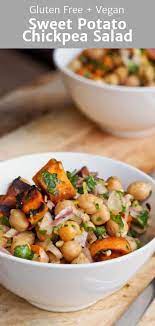 Sweet Potato Chickpea Salad Gluten Free Vegan Recipe Healthy Recipes Chickpea Salad Gluten Free Lunch