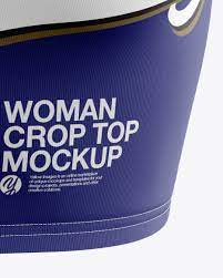 Download Women S Crop Top Mockup In Apparel Mockups On Yellow Images Object Mockups