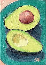 grune avocado kuche kunst olgemalde drucken 5 x 7 von madabouthue 20 00 avocado drucken grune kuc colorful oil painting avocado painting tulip wall art