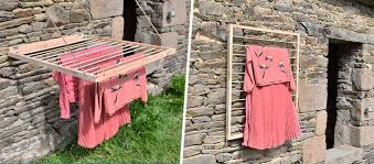 Tutoriel Pour Fabriquer Un Etendoir A Linge En Bois Pour Le Jardin Etendoir A Linge Etendoir Etendoir Mural
